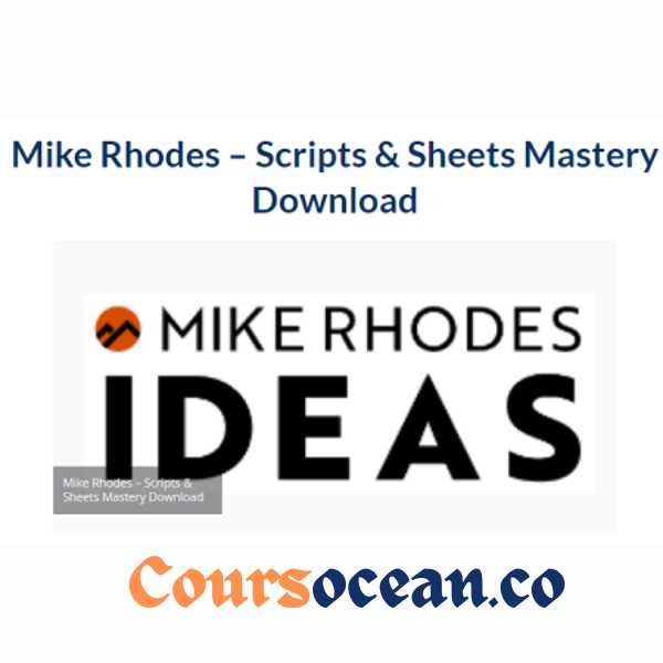 Scripts and Sheets Mastery
