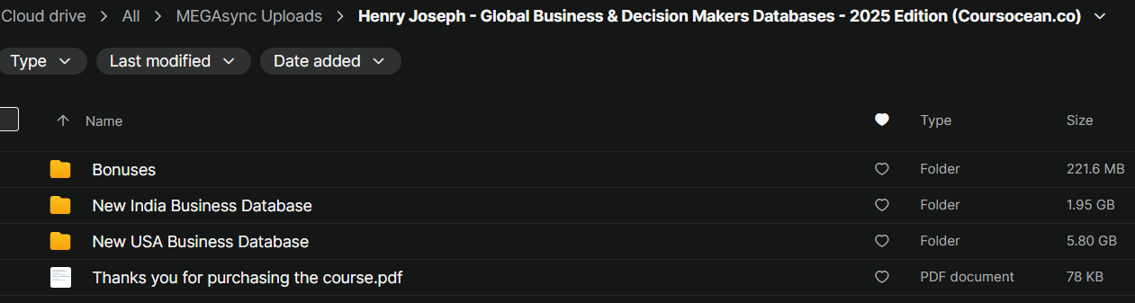 Henry Joseph - Global Business & Decision Makers Databases 2025