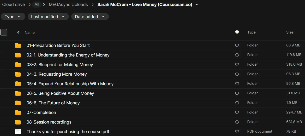 Sarah McCrum – Love Money